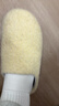 内泊（NEIBO）乳胶棉拖鞋女冬季天大码男士室内家居鞋防滑防臭橡胶软底羊毛黄46 实拍图