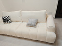 狄普泡芙棉花糖布艺沙发猫抓布奶油风客厅简约云朵直排沙发 常规款【2.7米 四人位】（舒适标准座深63CM） 【Ultra版】母婴级A类雪尼尔 实拍图