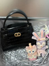 CHARLES&KEITH鳄鱼纹凯莉包手提斜挎婚包包女包生日礼物新年礼物CK2-50270880-1 Black黑色 S 实拍图