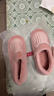 京东京造家居包脚棉拖鞋轻简毛绒保暖包跟棉拖鞋女款 花簇粉38-39 JZ-3222 实拍图