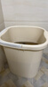 泡脚桶家用过小腿高深洗脚盆秋冬保温学生宿舍过膝养生熏蒸足浴桶 高款【36cm】带提手奶油色【无盖款】 实拍图
