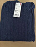 优衣库女装可机洗纽花针织连帽套头衫478871 68 深蓝色 S /155/80 实拍图