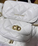 CHARLES&KEITH菱格大容量柔软多用背包书包双肩包包女包生日礼物CK2-60151400 Cream奶白色 S 实拍图