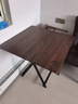折叠桌餐桌家用小户型吃饭桌简易租房出租屋正方形小方桌子便携式 胡桃+黑架【80*80*74cm】 实拍图