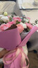 植伴康乃馨百合鲜花生日祝福探望病人母亲节鲜花速递送妈妈全国同城店 U款-11朵粉玫瑰康乃馨 实拍图