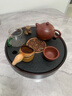 尚言坊天然乌金石茶盘家用圆形沥水式托盘储蓄水式小型轻奢高端干泡茶台 实拍图