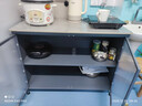 帅仕（shuaishi）厨房置物架落地岩板餐边收纳柜橱柜微波炉烤箱锅具储物架碗柜用具 【免钉安装】灰3层100长45深-可调高丨特厚强承重 实拍图