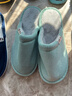 回力日系柔软情侣棉拖秋冬家居室内保暖棉鞋女款HL0006绿色36-37码 实拍图