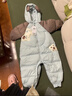巴拉巴拉童装婴儿连体羽绒服连体衣宝宝衣服2025冬装哈衣爬服萌趣男童女童 实拍图