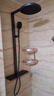 摩恩【新品上市】淋浴花洒套装星舰枪灰钢琴键大置物台三出水60443 实拍图