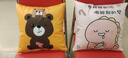 抱枕靠垫 超柔新款短毛绒卡通印花办公室汽车床头腰靠可拆洗抱枕 随机花型 36cm*36cm 枕套 （无枕芯） 实拍图