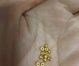 洲足金999金珠黄金小金珠金豆古法金珠DIY配件散珠隔珠路路通转运珠 3mm金珠  合单满 0.16g 包邮 多颗混发约0.07g 实拍图