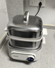 飞利浦（PHILIPS）电蒸锅 电煮锅 电火锅 多功能锅家用不锈钢涮蒸炖煮多用途锅9升三层大容量蒸煮一体304不锈钢0涂层 9L 【高清显屏 24H预约】HD3300/20 260*281*308 实拍图