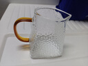 藏白 耐热玻璃茶漏公道杯家用加厚耐高温玻璃茶水分离器平分茶水漏斗滤网功夫茶具配件 锤纹黄把公杯 实拍图