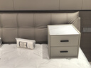林氏家居原林氏木业北欧床头柜卧室简约现代轻奢收纳床边储物小柜子D002 【岩板面|烟灰色】床头柜*1 组装 实拍图