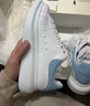 亚历山大麦昆（Alexander McQueen）女鞋经典小白鞋淡蓝尾礼物553770-WIAIH 38 实拍图