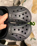 CROCS卡骆驰洞洞鞋贝雅男鞋女鞋轻便耐磨一脚蹬拖鞋休闲鞋|10126 黑色-001 40 (250mm) 实拍图