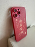 ALittleFlower适用苹果14promax手机壳iphone保护套全包超薄防摔小羊皮纹软壳新年创意国诸事皆顺潮男女款中国红 实拍图