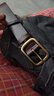 牛当家男士皮带真皮头层牛皮腰带黄铜扣针扣纯牛皮裤带生日礼物 咖色120cm(37-38码/3.0-3.1尺) 实拍图