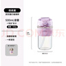 卡罗特玻璃杯女咖啡杯高硼硅耐高温水杯高颜值吸管杯子便携 绝绝紫500ml 实拍图
