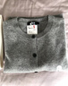 优衣库女装羊绒圆领针织短开衫/25秋冬新款479672 03 灰色 XL /165/92A 实拍图