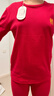 红豆儿童内衣套装纯棉男童秋衣秋裤本命年红色女童新年衣服H1070 165 实拍图