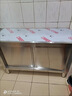 普美森304不锈钢工作台厨房橱柜商用餐饮店桌子家用操作台推拉门置物架 304加厚不锈钢单通款 304不锈钢长80*宽40*高80 实拍图
