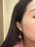 DAVA奥特莱斯清仓特价18K金红色枫叶耳线长款耳环轻奢耳钉耳饰女配饰 151枫叶耳线 实拍图