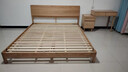 源氏木语橡木实木大板床日式卧室斜靠床现代简约小户型原木风双人床家用床 (低铺)原木色单床1.8*2m(不含垫) 实拍图