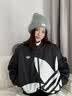 adidas情侣款复古宽松运动夹棉外套轻薄棉服男女冬阿迪达斯三叶草   黑色   3XL 实拍图