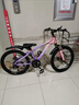 凤凰山地自行车男女变速山地车碟刹青少年儿童自行车学生单车 星际 粉紫【变速+辐条轮】 22寸【适合130-170cm】 实拍图