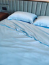 进出口防螨莱赛尔天丝四件套轻奢高级感被套床单床笠凉感床品套件 轻奢-夏日蓝【莱赛尔兰精天丝】 1.5m床单款四件套-被套200X230cm 实拍图