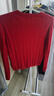 优衣库女装纽花圆领针织开衫/毛衣外套空调衫通勤秋冬新款481477 16 红色 M 实拍图