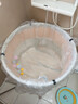 iuu婴儿游泳桶免安装 儿童洗澡桶 可折叠泡澡桶 家用新生儿游泳浴桶 【巨无霸】泡澡桶+大礼包 材质：母婴级面料，七层加厚保温 实拍图