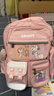 史努比（SNOOPY）小学生书包轻便儿童护脊减负双肩包痛包 四到六年级 粉色大号 实拍图