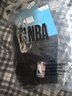 NBA袜子男士秋冬跑步运动袜吸汗抗菌防臭消臭黑色棉袜中筒篮球袜3双 实拍图