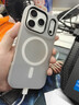 弘卓适用苹果17pro手机壳iphone17pro保护套肤感磁吸果冻壳液态软胶防摔防指纹纯色简约磨砂壳 暮云黑 实拍图