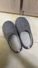 内泊（NEIBO）【超舒服】乳胶棉拖鞋男冬季女室内家居大码防滑防臭保暖羊毛灰44 实拍图
