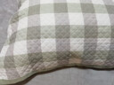 然牌蓝色方格枕巾单只  A类100%纯棉 防汗防油加大加厚枕头巾 55x80cm 实拍图