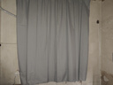 铭聚布艺（MINGJU）窗帘全遮光窗帘成品窗帘布遮阳帘涤塔夫浅灰挂钩式2.0宽*2.0高1片 实拍图