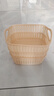 【已售10万只】仿藤编桌面收纳篮厨房零食收纳筐浴室洗澡小篮子 3个装 21*13.5*10cm 实拍图