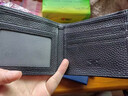 七匹狼（SEPTWOLVES）男士钱包短款真皮牛皮钱夹加厚大容量男式软皮皮夹送男友老公爸爸 丝印狼标加厚黑色3A2923021-01C 实拍图