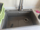 九牧王水槽大单槽304不锈钢水槽厨房洗菜盆一体盆大单槽洗碗池 68X45枪灰色(抽拉龙头套餐) 实拍图