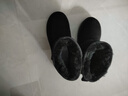 意尔康女靴雪地靴女士棉鞋厚底冬季加绒保暖东北抗寒短靴妈妈靴子 黑色 加绒 38 实拍图