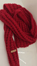 百搭韩版针织毛线红色围巾女2024圣诞冬季高级感新年礼物情侣围脖 针织围巾-酒红色-1个装-保暖 1 实拍图