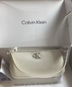 Calvin Klein时尚腋下包礼物休闲通勤洋气包包金属字母拉链CK女包单肩法棍包 67U-牛奶白 OS 实拍图