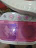 小鸭迷你洗衣机 半自动双缸桶洗衣机 母婴儿童宝宝洗衣机小型 2.5KG 新款粉色强动力款【蓝光+360W功率+不锈钢脱水桶 实拍图