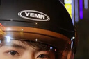 野马（YEMA）3C认证A类611S摩托车头盔男女冬季个性复古巡航骑行电动车安全帽 四季通用 冷淡灰配透长镜+防雾贴 实拍图