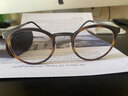 目师傅私藏货姜文同款超轻纯钛8g可配近视眼镜框复古圆框无螺丝手工眼镜架9704 玳瑁色（气质） 单镜框46小码 实拍图