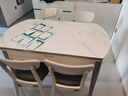 全友家居 现代简约风岩板餐桌椅组合大户型可伸缩功能家用吃饭桌子 实拍图